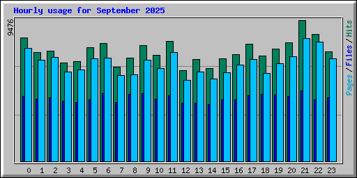 Hourly usage for September 2025